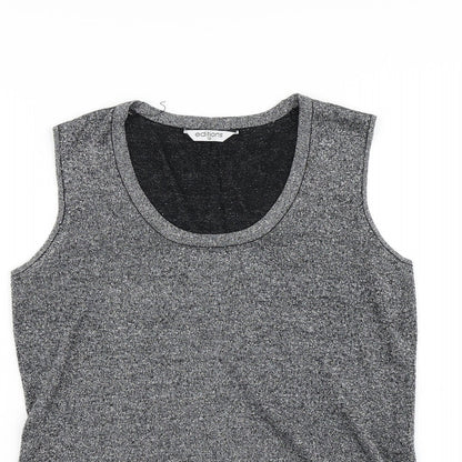editions Womens Grey   Basic T-Shirt Size 10