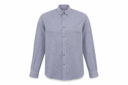 Mens UK Size 14.5 F&F Blue  Button-Up Long Sleeve Casual Shirt
