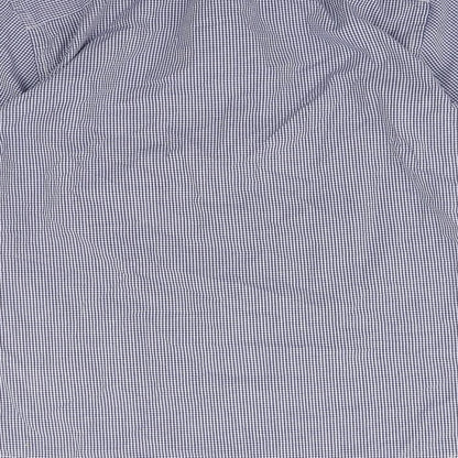 F&F Mens Blue Check   Button-Up Size 14.5