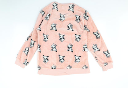 Loungeable Womens Pink    Pyjama Top Size L  - Pig print