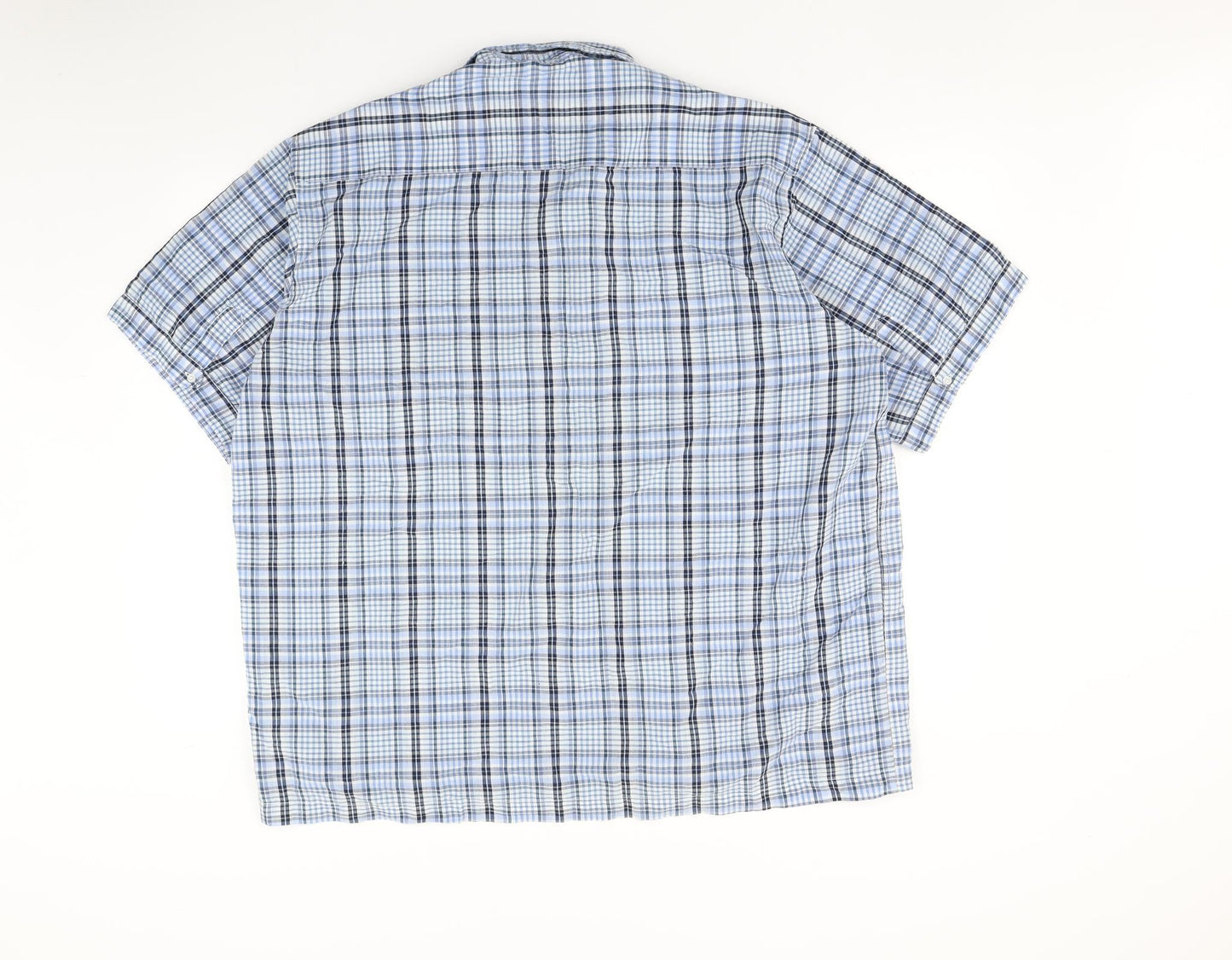 Mens UK Size XL Churns Blue  Button-Up Short Sleeve Casual Shirt