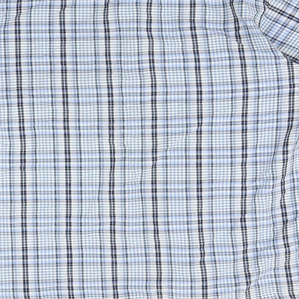 Mens UK Size XL Churns Blue  Button-Up Short Sleeve Casual Shirt