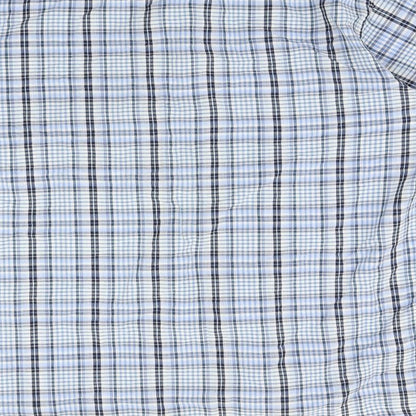 Mens UK Size XL Churns Blue  Button-Up Short Sleeve Casual Shirt