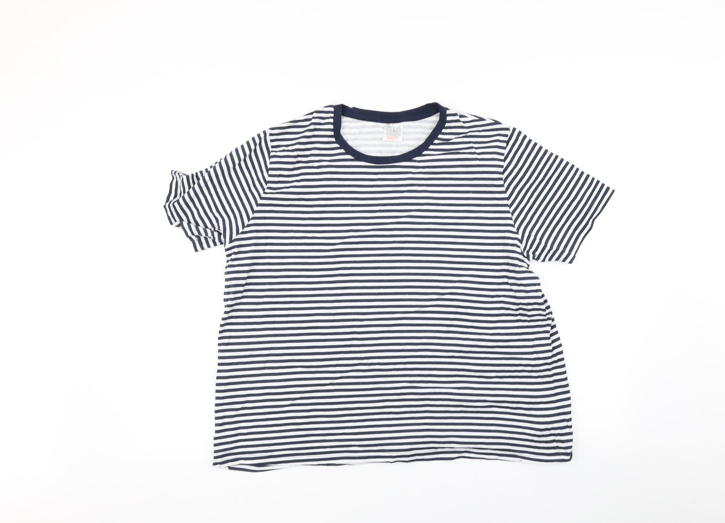 Womens UK Size XL Anne De Lancay Blue Basic T-Shirt