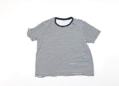 Womens UK Size XL Anne De Lancay Blue Basic T-Shirt