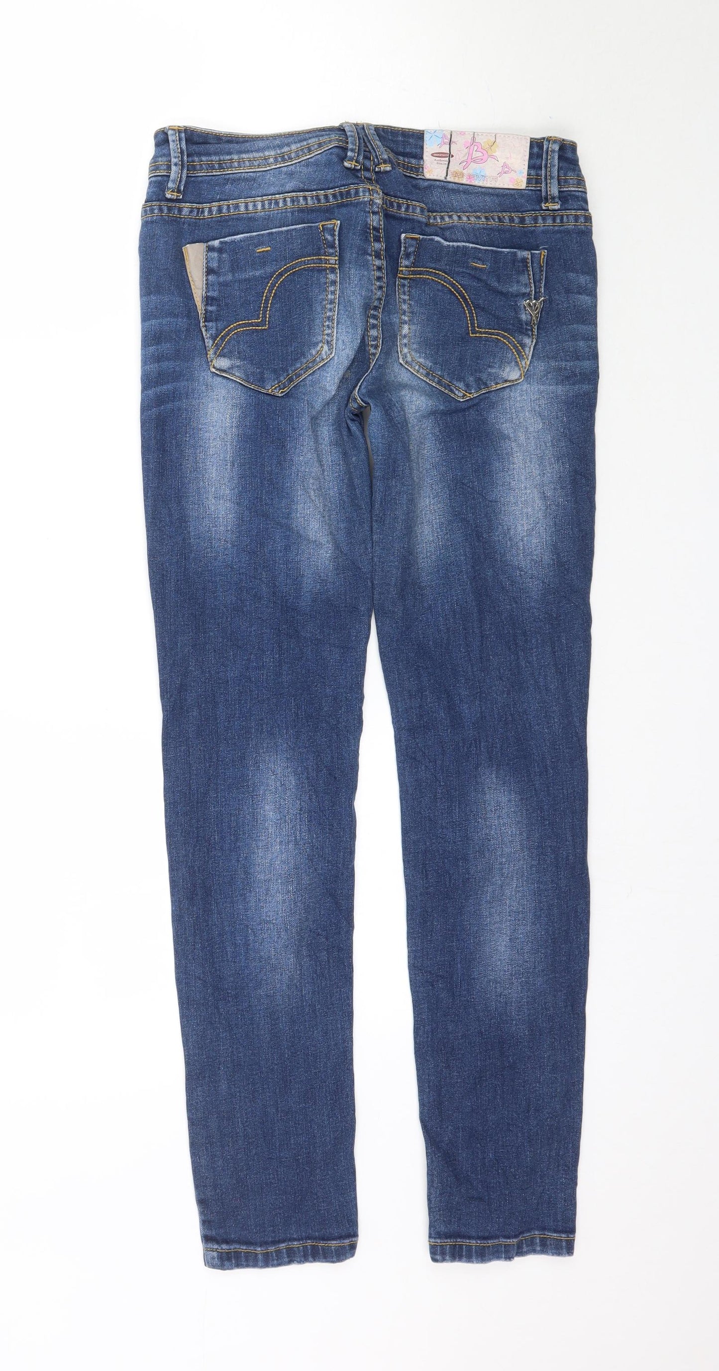 Bonavita Womens Blue  Denim Skinny Jeans Size 28 in L29 in