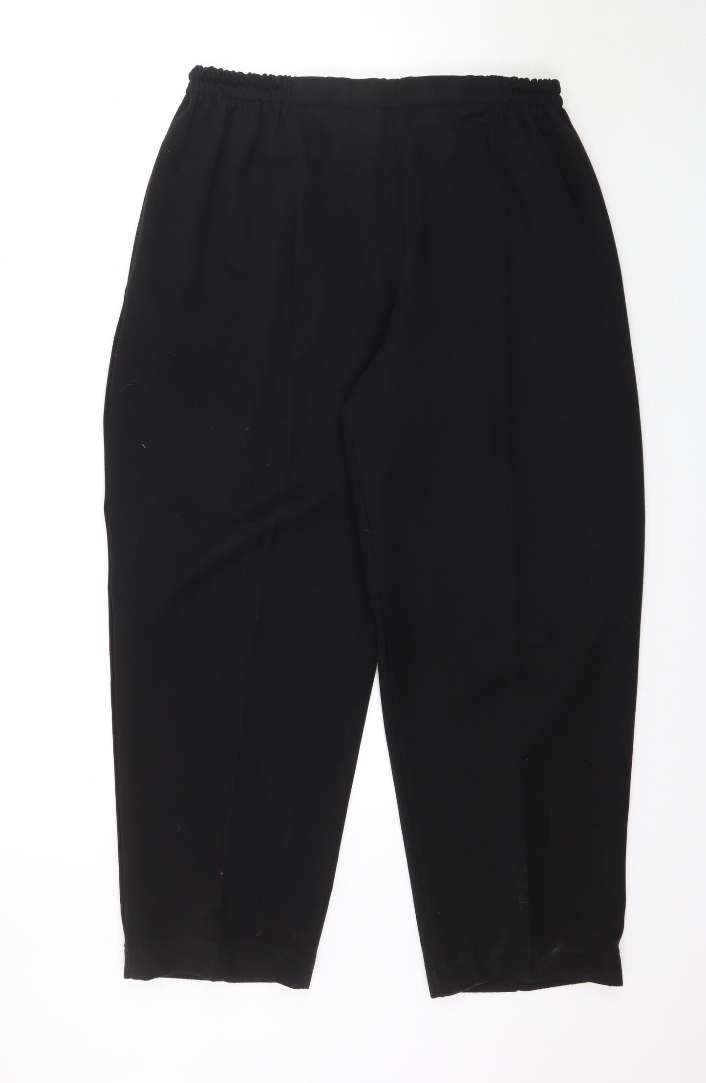 Womens UK Size L Preworn Regular Fit  Black Trousers