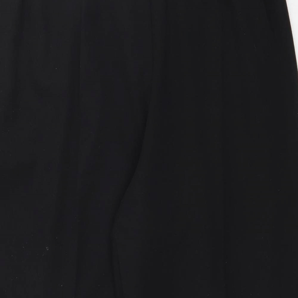 Womens UK Size L Preworn Regular Fit  Black Trousers
