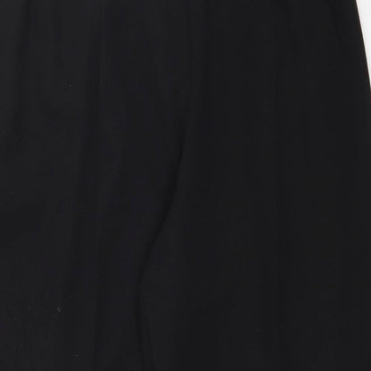 Womens UK Size L Preworn Regular Fit  Black Trousers