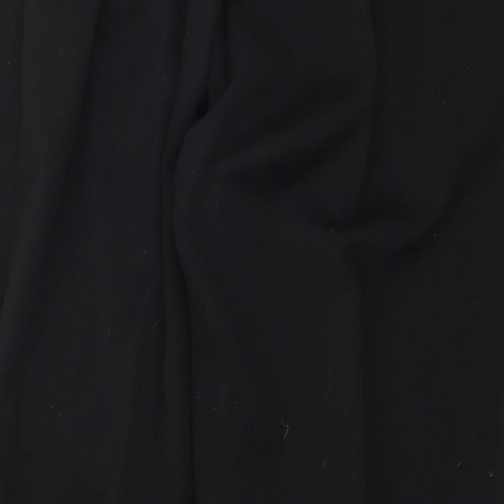 Womens UK Size L Preworn Regular Fit  Black Trousers