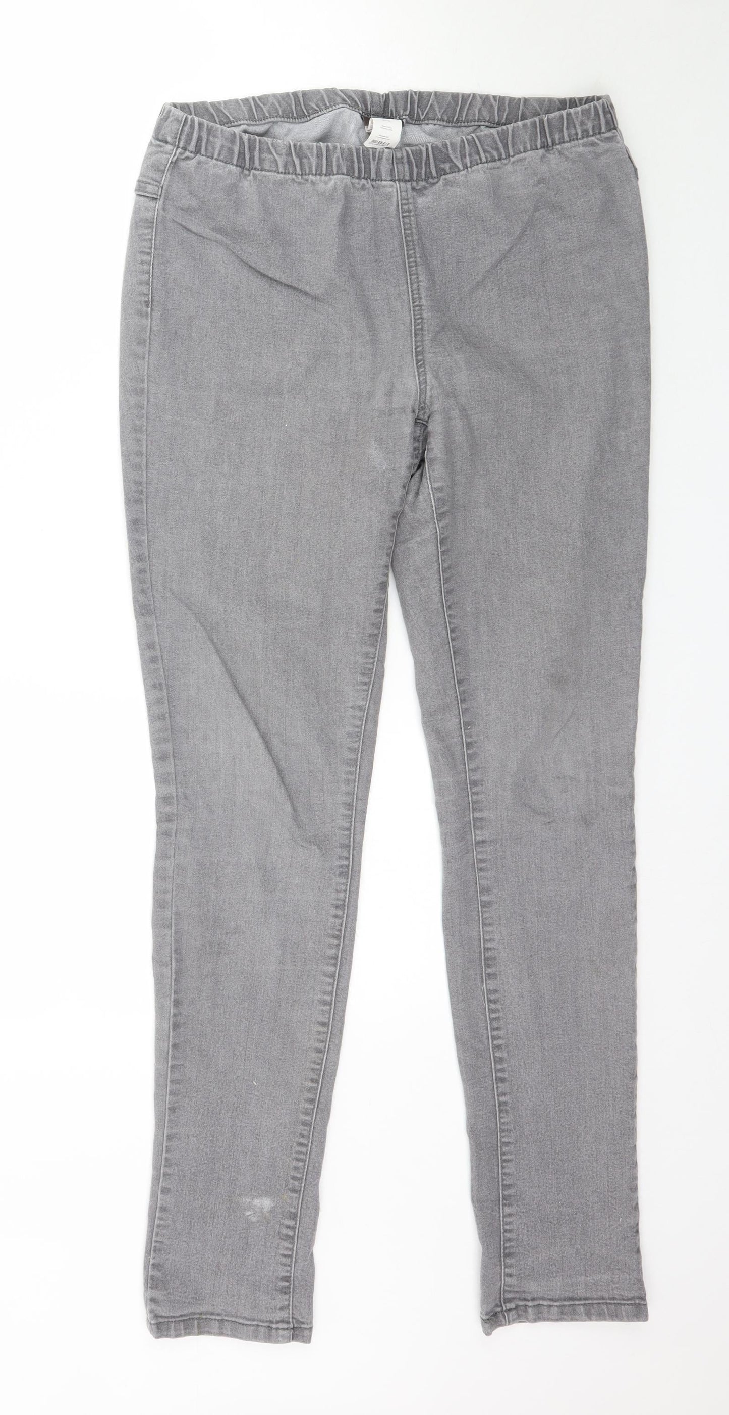Womens UK Size L Pieces Regular Fit Jegging Grey Jeans