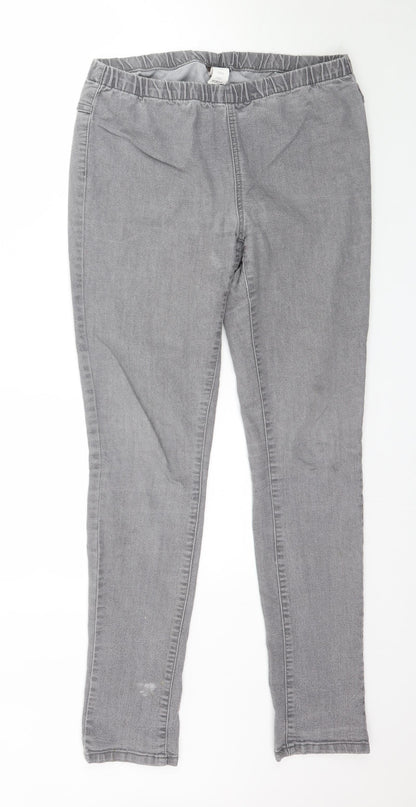 Womens UK Size L Pieces Regular Fit Jegging Grey Jeans