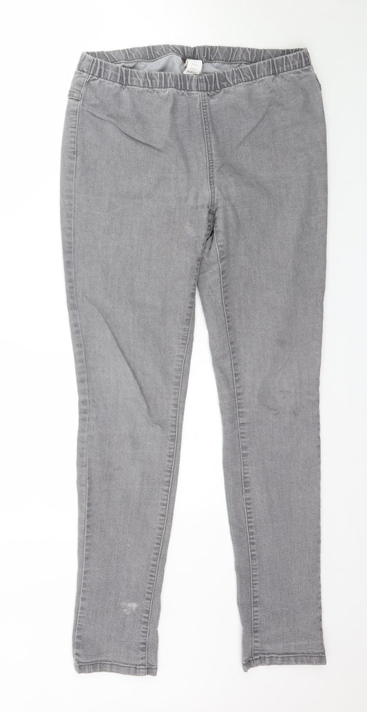 Womens UK Size L Pieces Regular Fit Jegging Grey Jeans