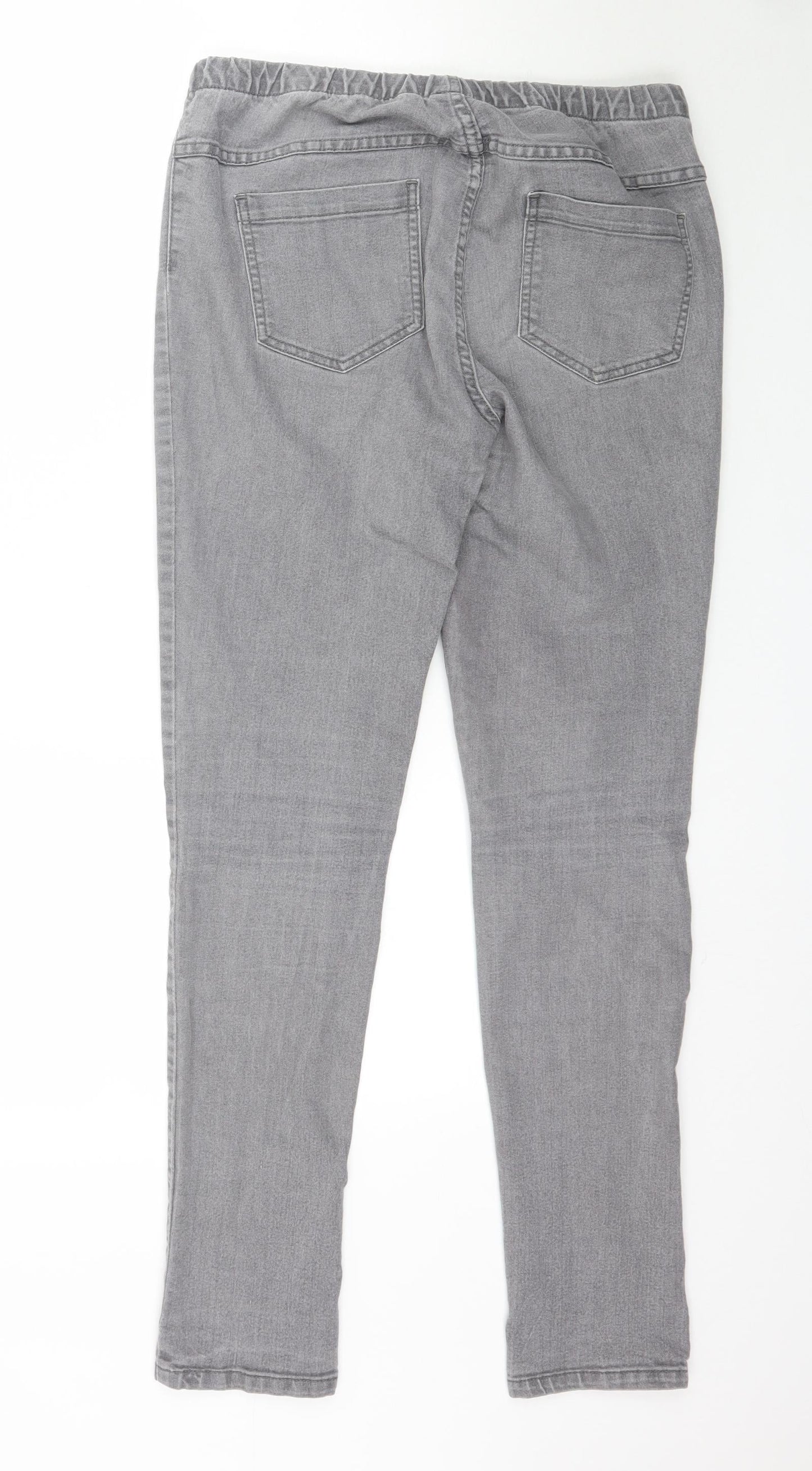 Womens UK Size L Pieces Regular Fit Jegging Grey Jeans