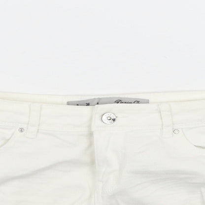 Denim Co. Womens White  Denim Cut-Off Shorts Size 8