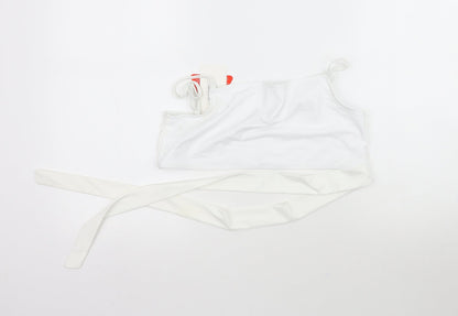 Womens UK Size 14 In the Style White Cropped Tank