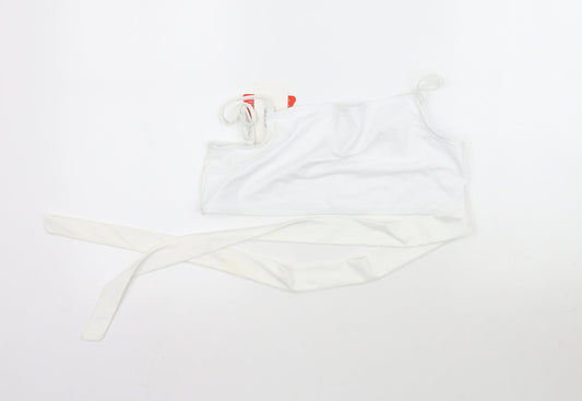 Womens UK Size 14 In the Style White Cropped Tank