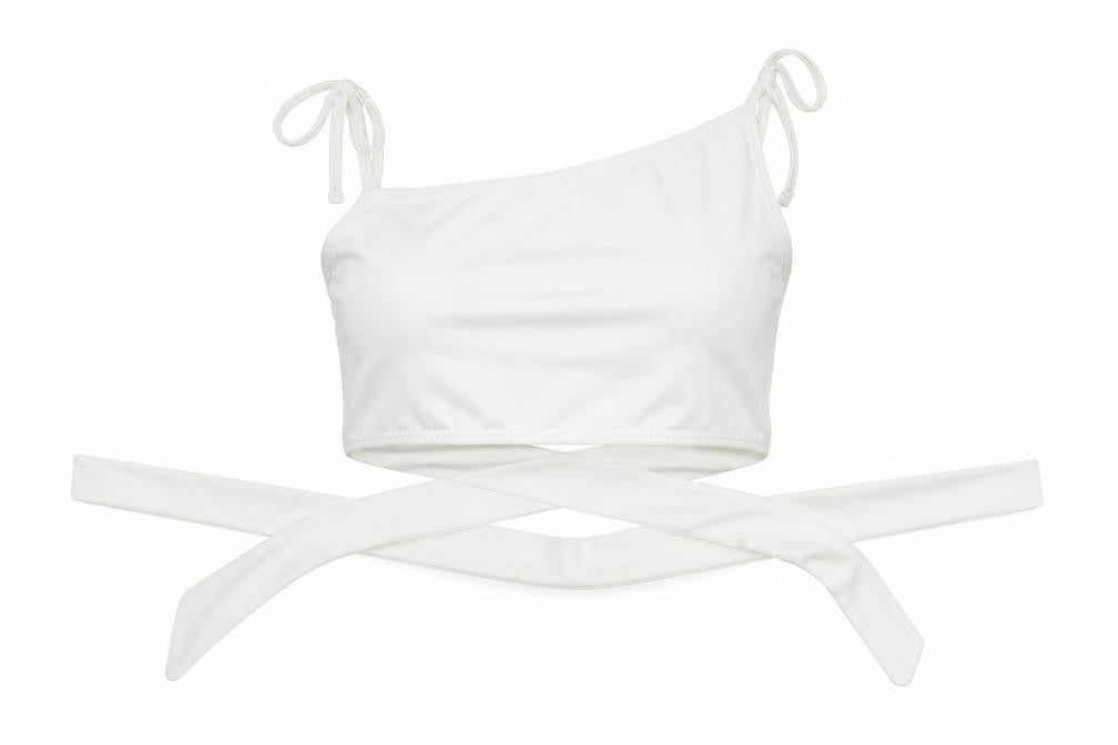 Womens UK Size 14 In the Style White Cropped Tank