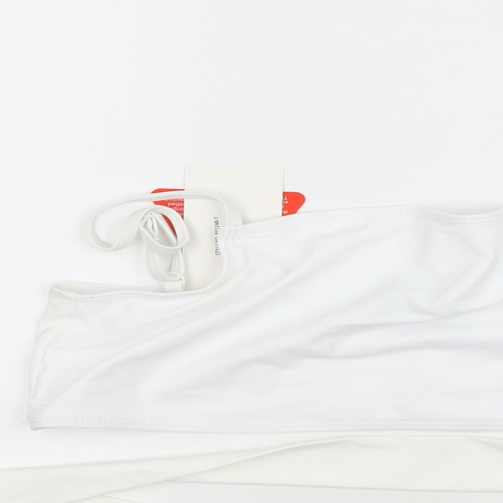 Womens UK Size 14 In the Style White Cropped Tank