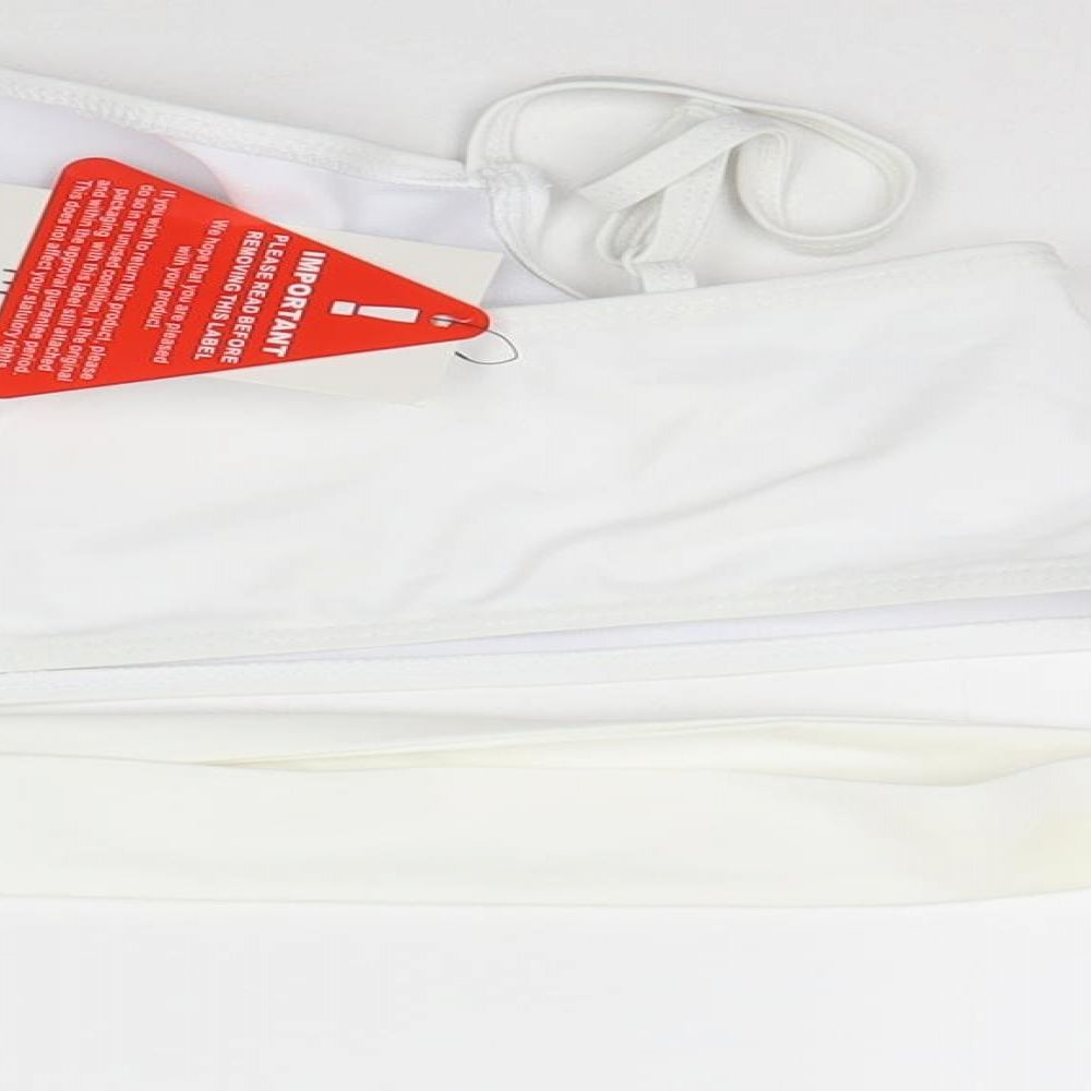 Womens UK Size 14 In the Style White Cropped Tank
