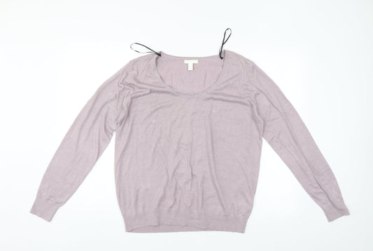 Womens UK Size L H&M Pink Pullover Jumper