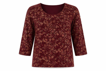 Womens UK Size M Susan Graver Red Basic