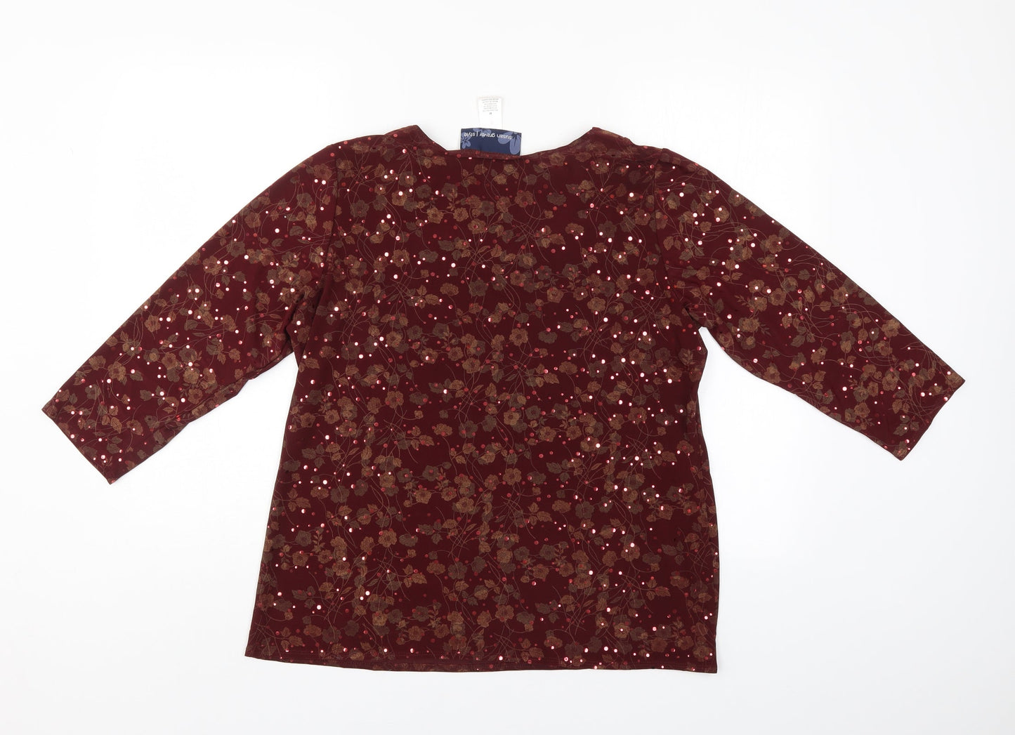 Womens UK Size M Susan Graver Red Basic