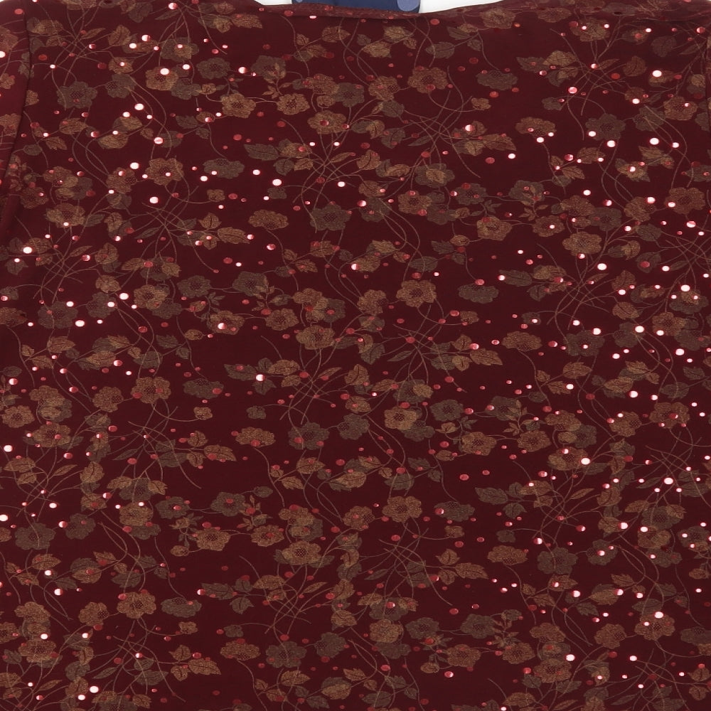 Womens UK Size M Susan Graver Red Basic