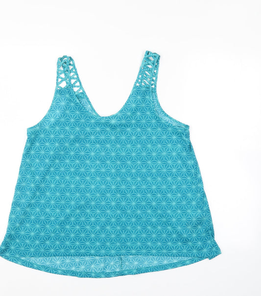 Womens UK Size M H&M Blue Basic Blouse