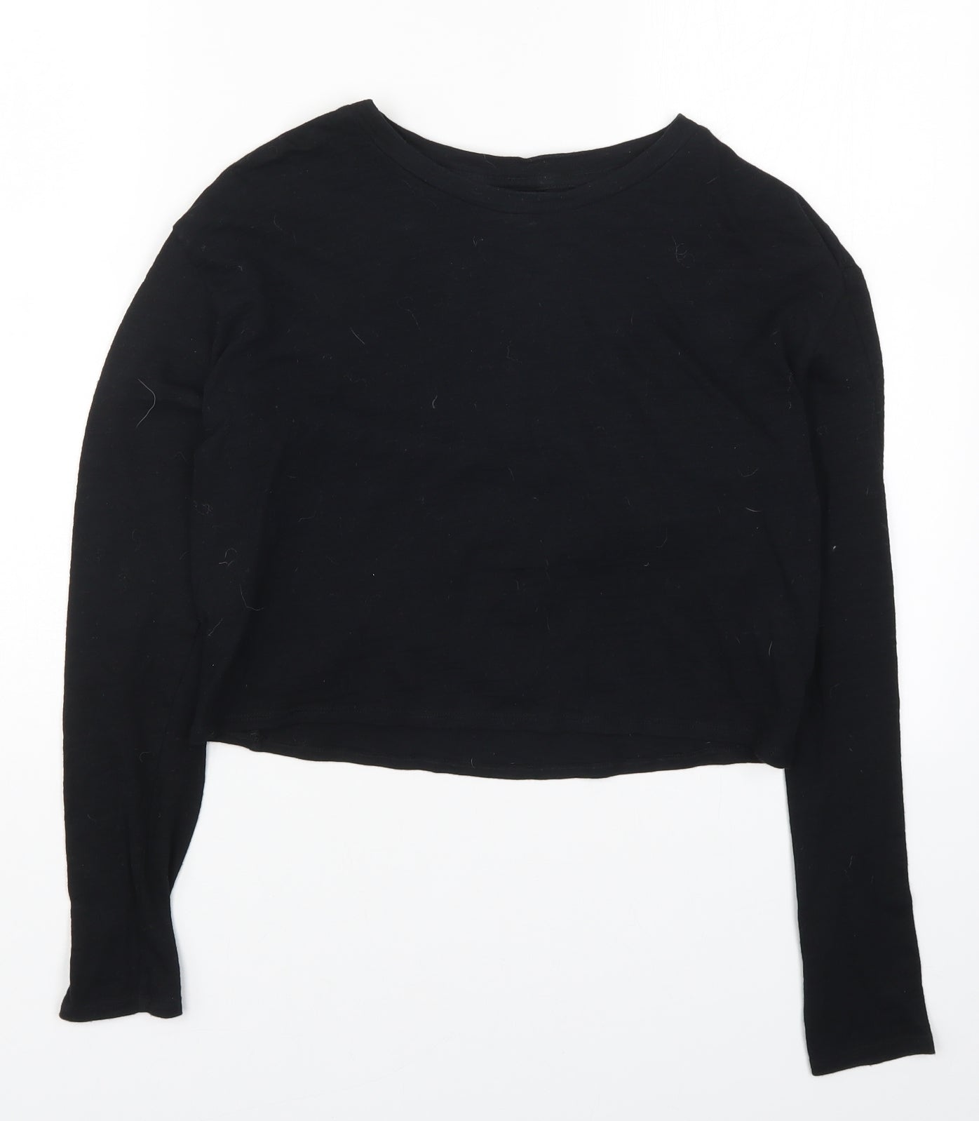 Womens UK Size 8 Topshop Black Basic T-Shirt
