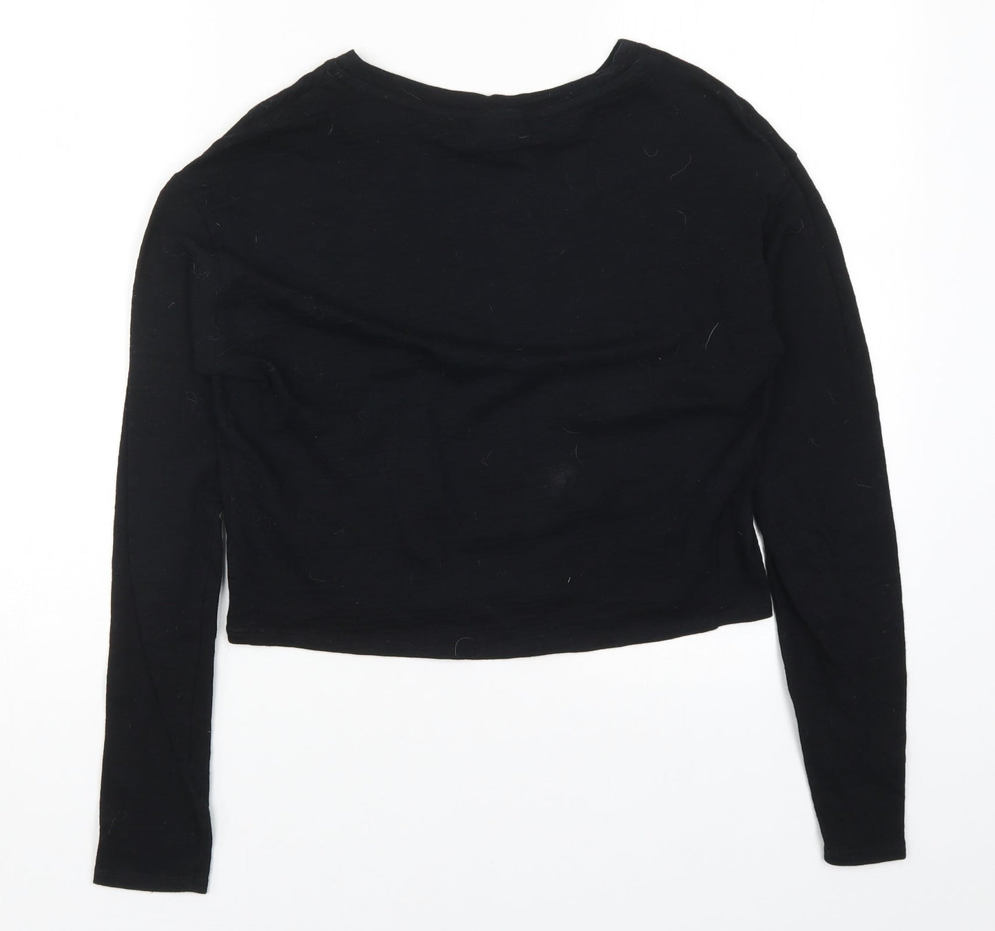 Womens UK Size 8 Topshop Black Basic T-Shirt