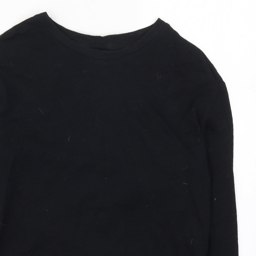 Womens UK Size 8 Topshop Black Basic T-Shirt