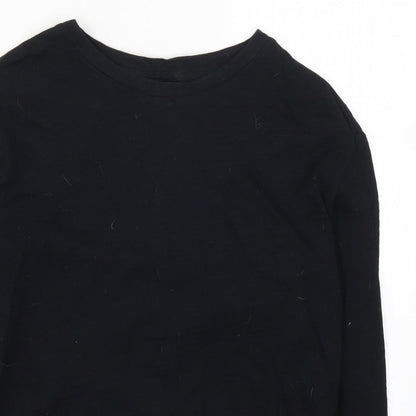 Womens UK Size 8 Topshop Black Basic T-Shirt
