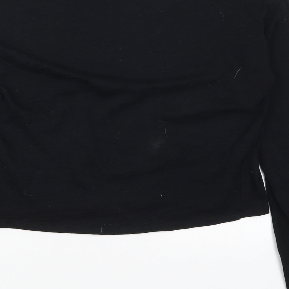 Womens UK Size 8 Topshop Black Basic T-Shirt