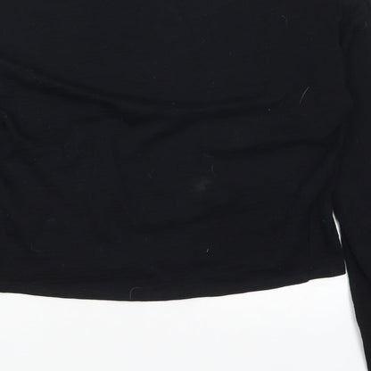 Womens UK Size 8 Topshop Black Basic T-Shirt