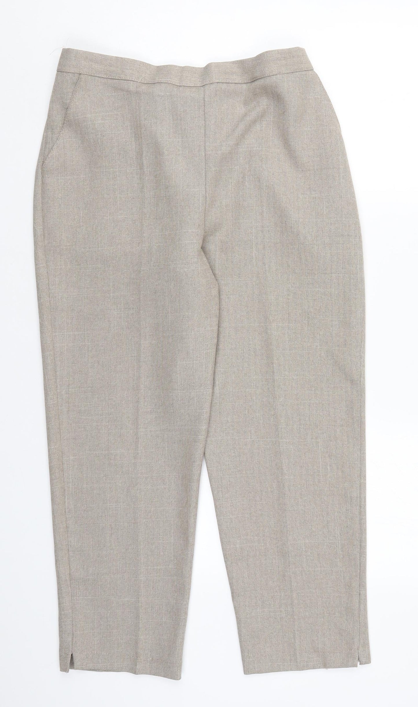 Autonomy Womens Beige   Trousers  Size 14 L24.5 in