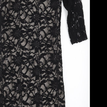 Evie Womens Black  Lace Pencil Dress  Size 10