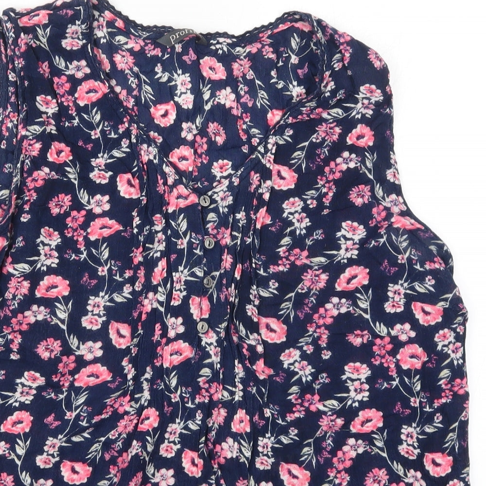 Womens UK Size 12 BHS Blue Basic Tank