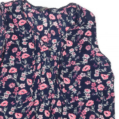 Womens UK Size 12 BHS Blue Basic Tank