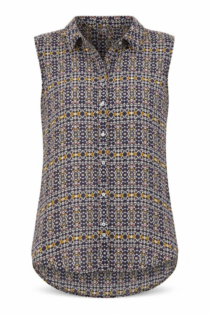 Womens UK Size 8 H&M Blue Basic Button-Up