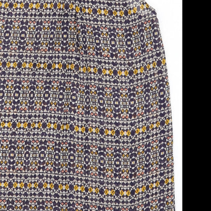 Womens UK Size 8 H&M Blue Basic Button-Up