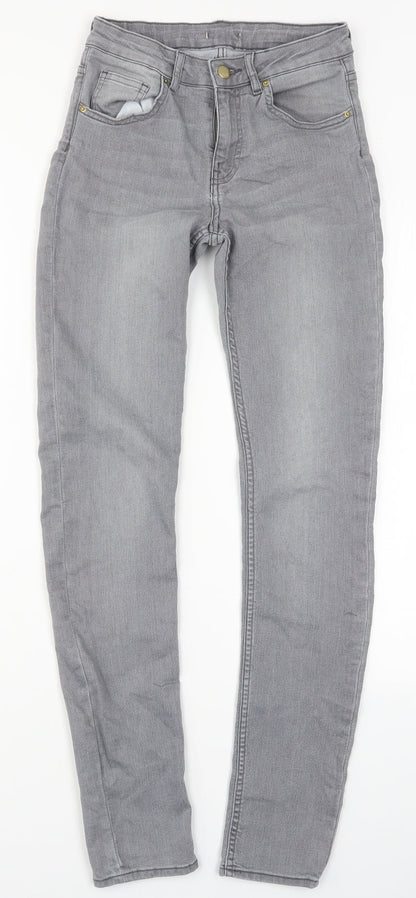 Mens UK Size 24 in Preworn Regular Fit Skinny Grey Jeans