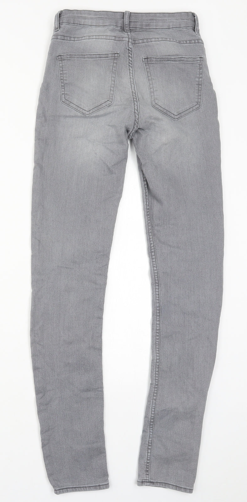 Mens UK Size 24 in Preworn Regular Fit Skinny Grey Jeans