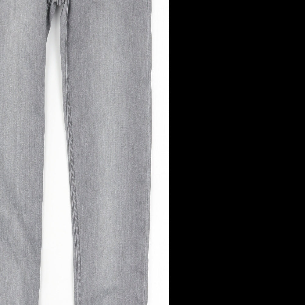 Mens UK Size 24 in Preworn Regular Fit Skinny Grey Jeans