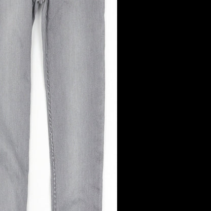 Mens UK Size 24 in Preworn Regular Fit Skinny Grey Jeans