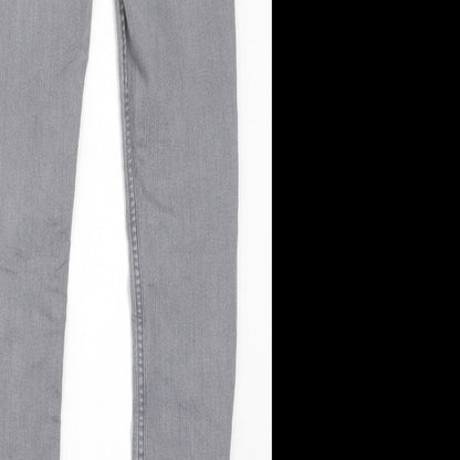 Mens UK Size 24 in Preworn Regular Fit Skinny Grey Jeans