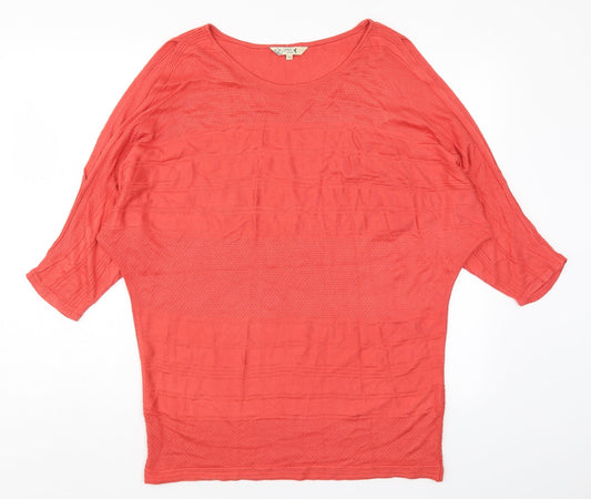 Womens UK Size 14 M&Co Red Pullover Jumper