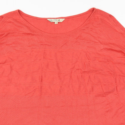 Womens UK Size 14 M&Co Red Pullover Jumper
