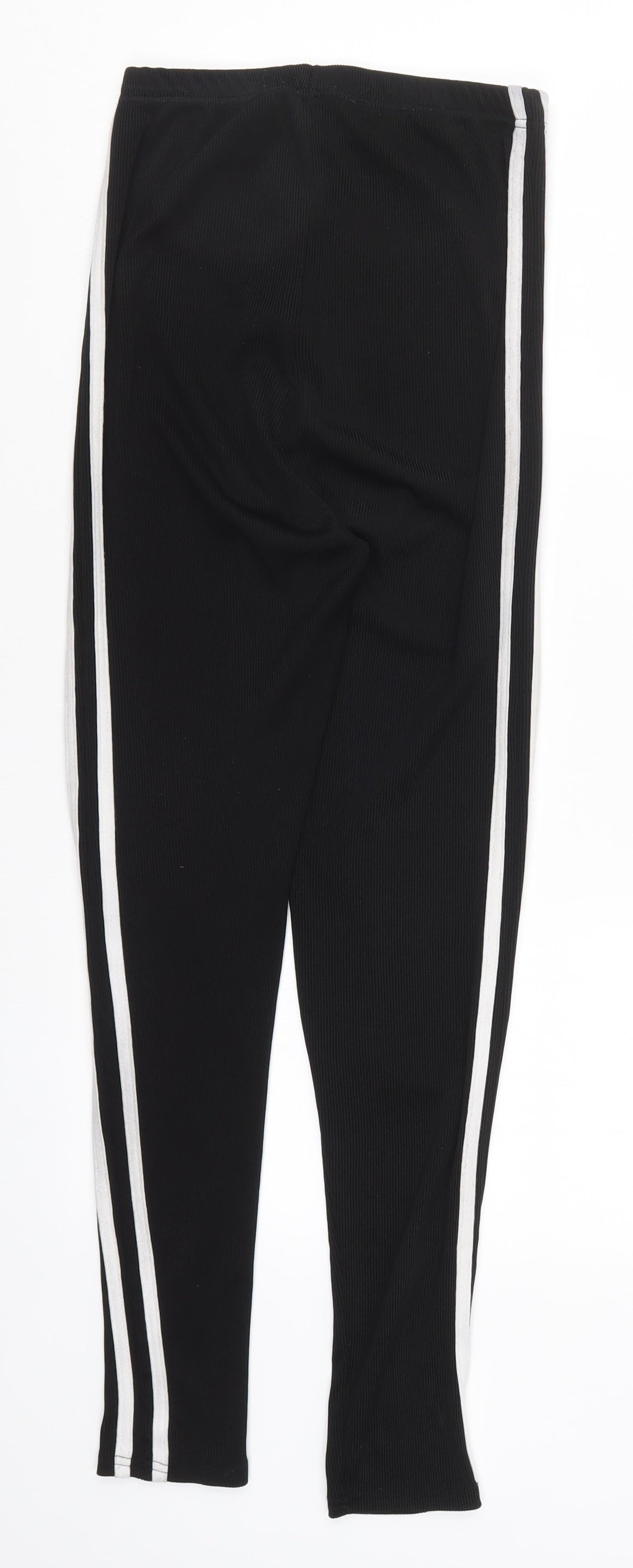 Womens UK Size 8 Boohoo Regular Fit Carrot Black Trousers