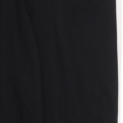 Womens UK Size 8 Boohoo Regular Fit Carrot Black Trousers
